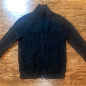 Autumn Cashmere Men's Black Zip-Up Sweater